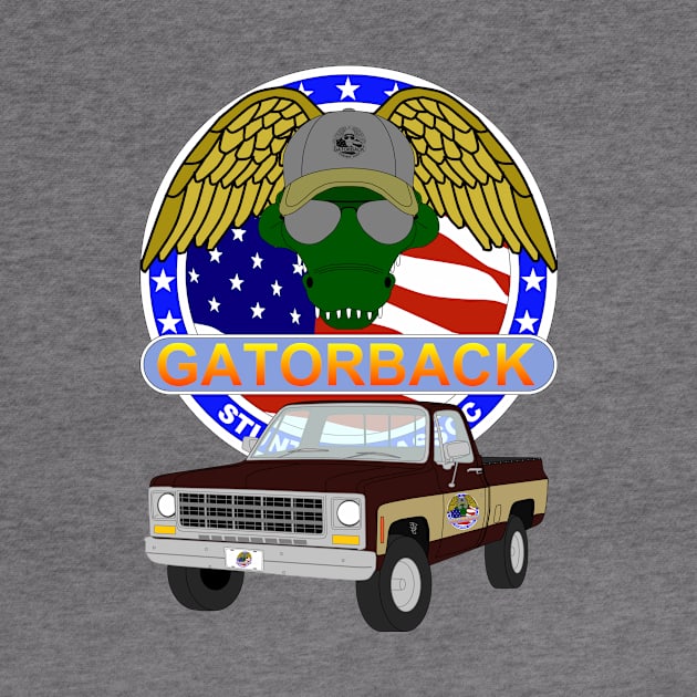 Gator Back Stuntman Association Truck by J. Rufus T-Shirtery